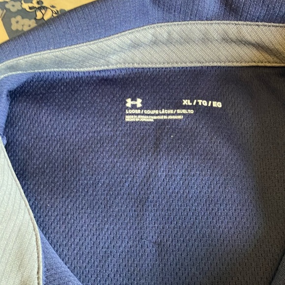 Under Armour Blue Polo Shirt Casual Style - Picture 2 of 5